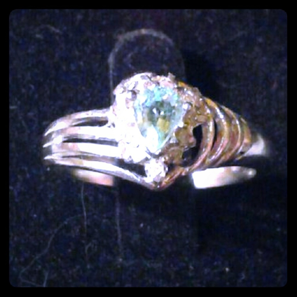 Natural Paraiba Tourmaline Sterling Silver Ring